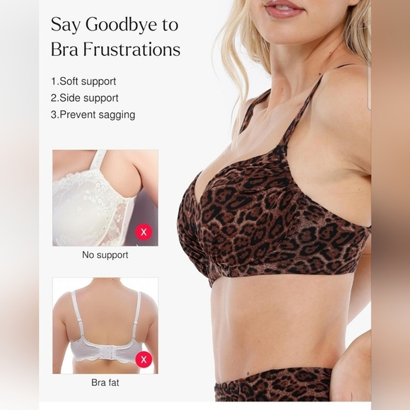 Popilush Women's High Waisted Leopard Print Shapewear 2 Piece Bikini Set XS - Picture 3 of 14